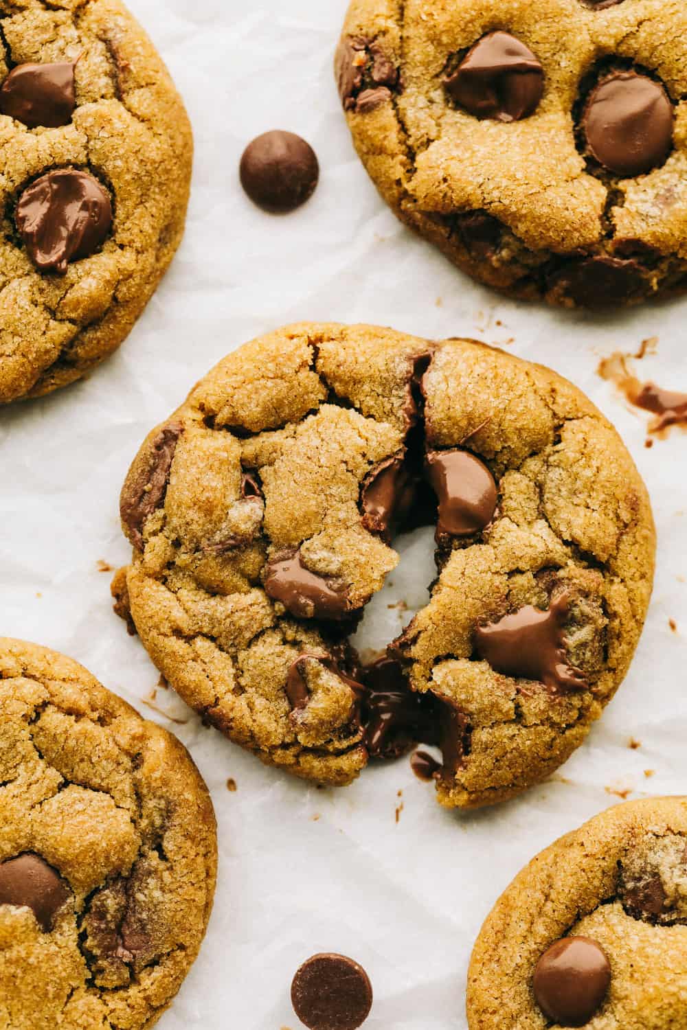 Browned butter chocolate chip cookies, chewy, thick and incredible. 