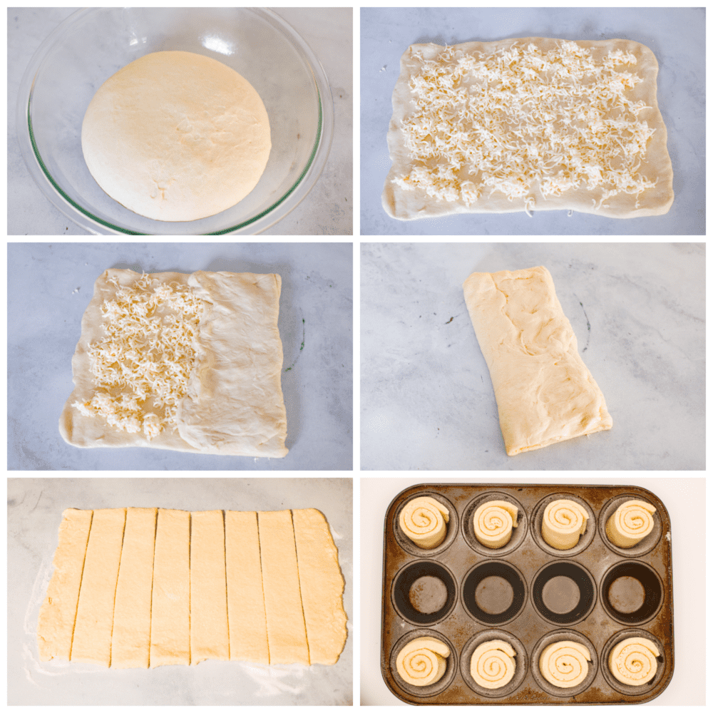 Process photos showing how the dough should look and how to turn it.