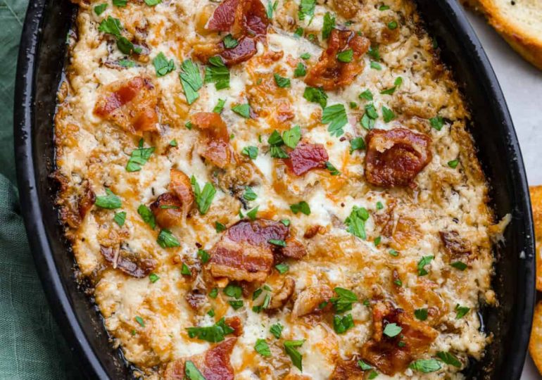 Caramelized Onion and Bacon Dip