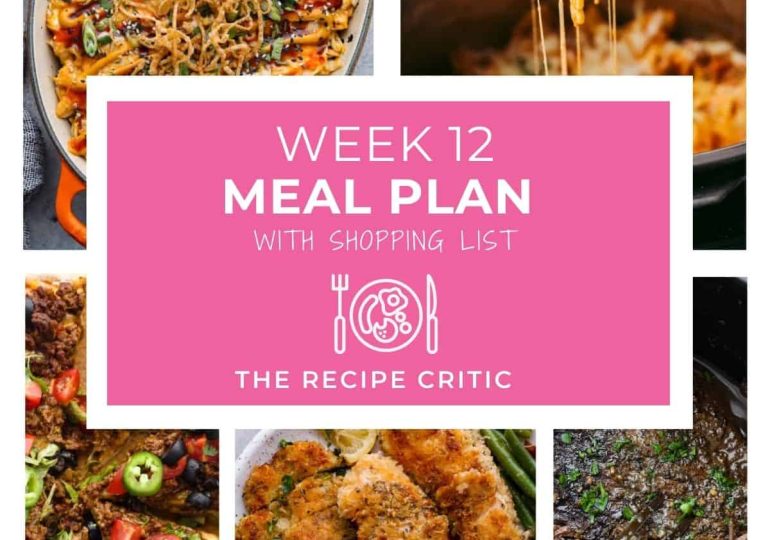 Weekly Meal Plan #12