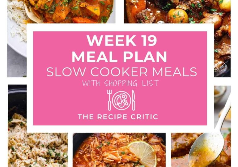 Weekly Meal Plan #19: Slow Cooker Meals