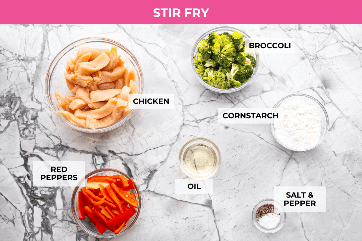 Hunan chicken is a tasty take-out favorite that can be made right at home! Tender chicken and veggies are tossed in the signature hunan sauce. It's savory with a hint of sweet and spicy! This easy one-pan dinner is ready in 30 minutes! Ingredients labeled to make the story fry mixture.