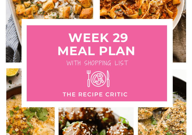 Weekly Meal Plan #29