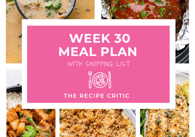 Weekly Meal Plan #30