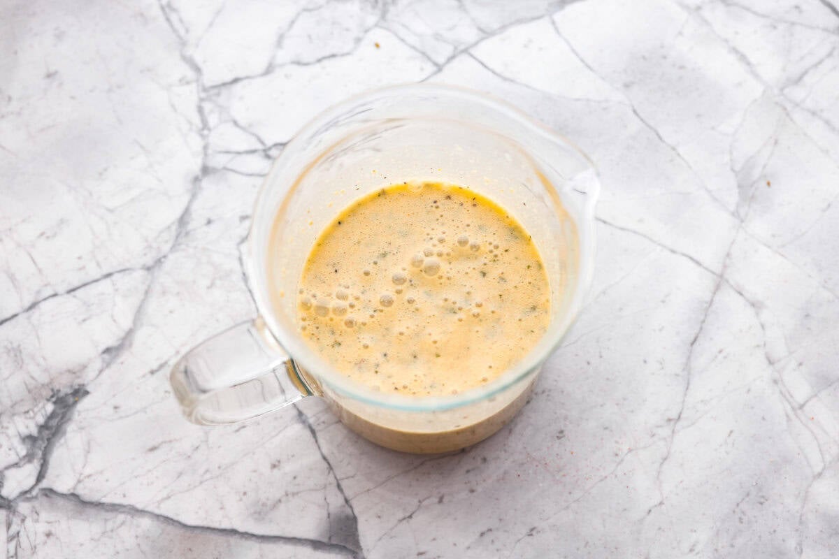 You guys can't get enough of my 3 packet roast, so it's time for a new version, 3 Packet Crockpot Chicken! It takes just 5 minutes to prep and comes out juicy, tender, and full of flavor. Dressing mixes with broth combined in a measuring cup.