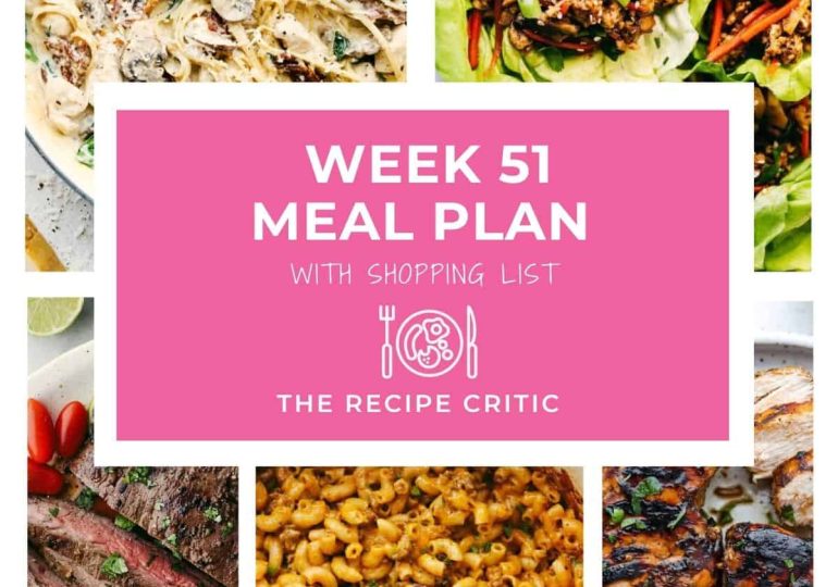 Weekly Meal Plan #51