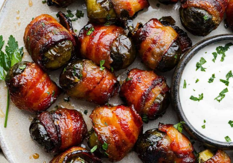 Awesome Bacon Wrapped Brussels Sprouts