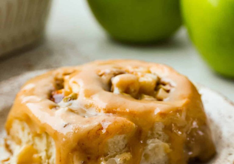 Caramel Apple Cinnamon Rolls