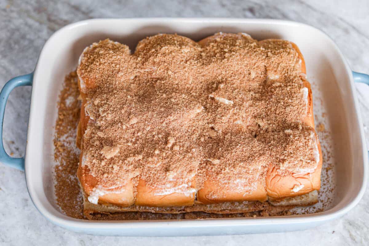 Sometimes you just need warm, gooey cinnamon rolls without the hours of waiting. These Hawaiian Roll Cinnamon Rolls are the cozy little hack that brings all the cinnamon-sugar joy with half the effort. Top half of the rolls placed on top of the bottom and then covered with butter and the rest of the cinnamon sugar mixture.