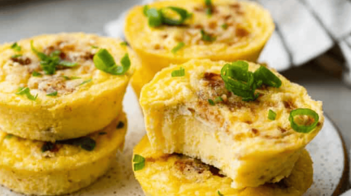 Busy morning? These are the only 10 breakfast recipes you’ll ever need. Quick, easy, and guaranteed to make your mornings a whole lot happier. Starbucks egg bites on a plate.