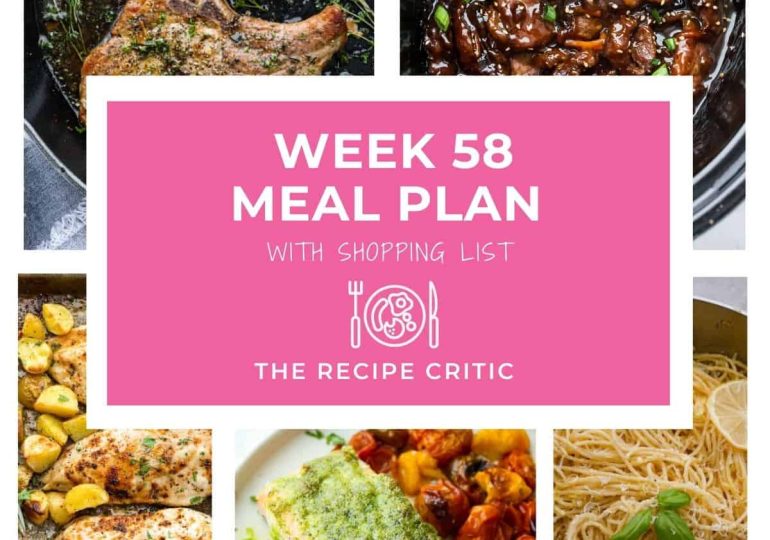 Weekly Meal Plan #58