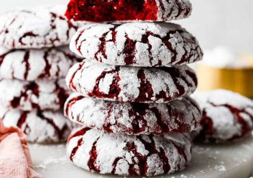 Red Velvet Crinkle Cookies