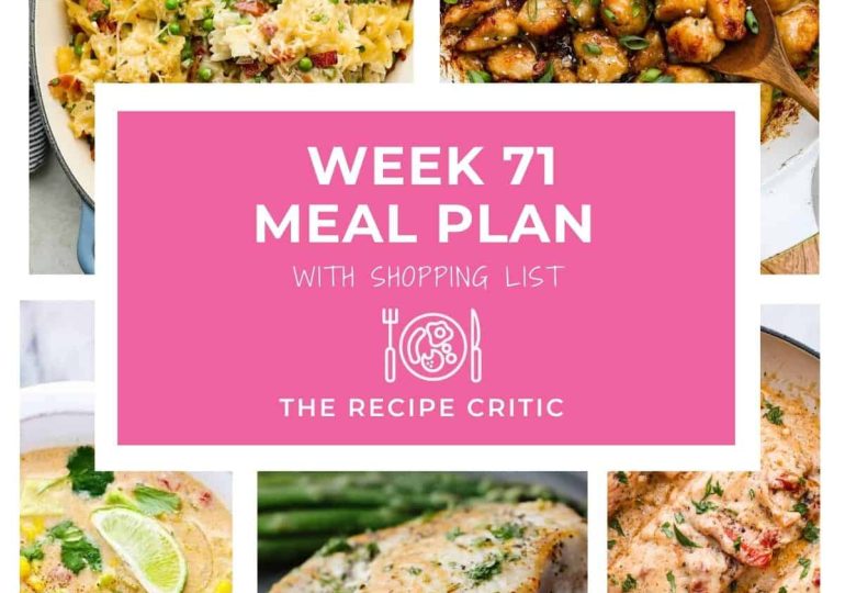 Weekly Meal Plan #71