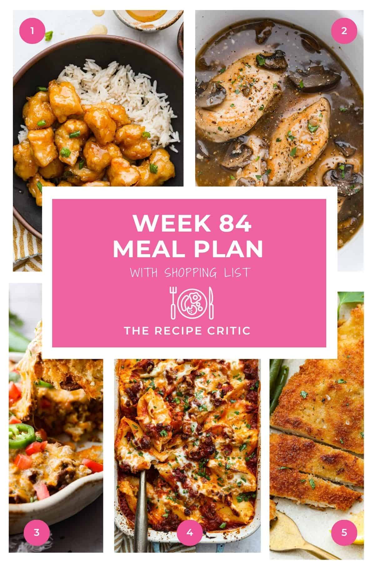 This week’s meal plan is here to save your sanity. These dinners are quick, delicious, and totally family approved, so you can skip the what’s for dinner stress and actually enjoy your evenings. I’ve already planned it all out and made the shopping list, so all you have to do is cook and feel like a dinner rockstar. Collage of the hero images from this weekly meal plan.