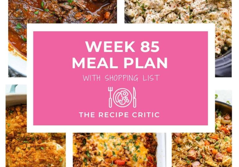 Weekly Meal Plan #85
